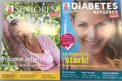 Senioren Ratgeber und Diabetes Ratgeber gratis aus der Apotheke Jedlesee